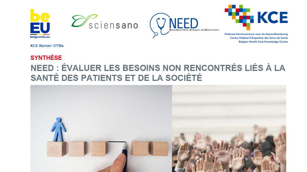NEED : évaluer les besoins non rencontrés liés à la santé des patients et de la société - Le cadre d'évaluation